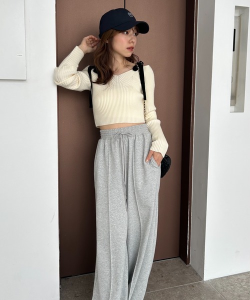 SNIDEL（スナイデル） ニット セーター ショルダーリボンオフショル