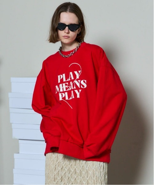 トレーナー スウェット 「25AW PRE-ORDER」Silicon Print Sweatshirt/シリコンプリントスウェット「MAISON S