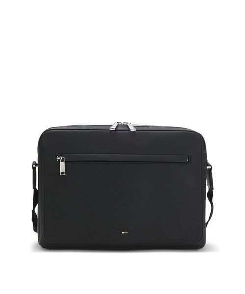 新品、HUGO BOSS ショルダーバッグ 黒 レザー BOSS（HUGO BOSS） ショルダーバッグ グレイン フェイクレザー