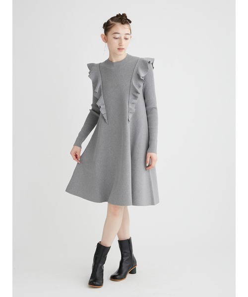 m*o様 人気商品1点のみ❣️【ファーファー】furfur ワンピース　異素材 FURFUR（ファーファー）の「異素材切替フレアワンピース（ワンピース