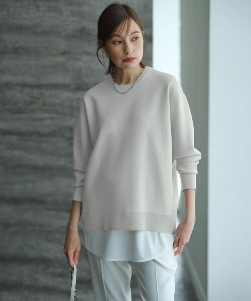 25aw 新品同 ICB シンセティック ダブルフェイス ニット プルオーバー ICB（アイシービー） ニット セーター シンセティックダブルフェイス