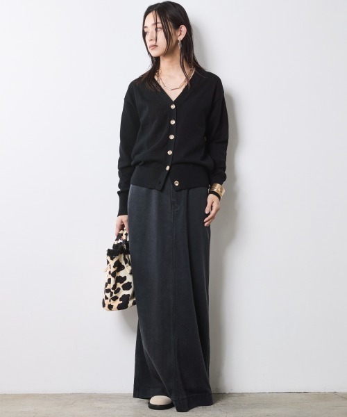 CHIC STYLE（シックスタイル） デニムスカート ソフトデニムマキシ