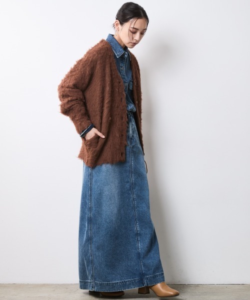 CHIC STYLE（シックスタイル） デニムスカート ソフトデニムマキシ