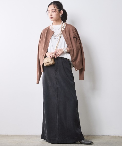 CHIC STYLE（シックスタイル） デニムスカート ソフトデニムマキシ