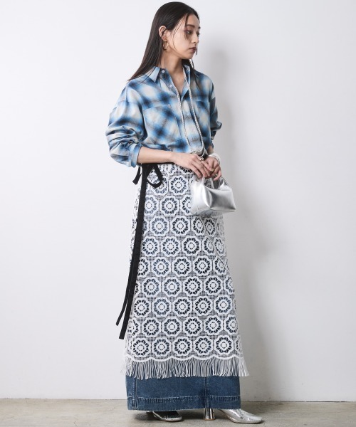 CHIC STYLE（シックスタイル） デニムスカート ソフトデニムマキシ
