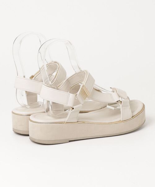 「Lucida」 フラットサンダル L ベージュ レディース_画像2