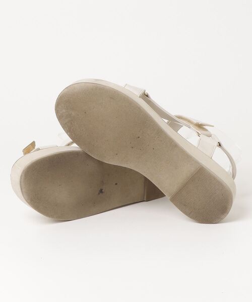 「Lucida」 フラットサンダル L ベージュ レディース_画像3