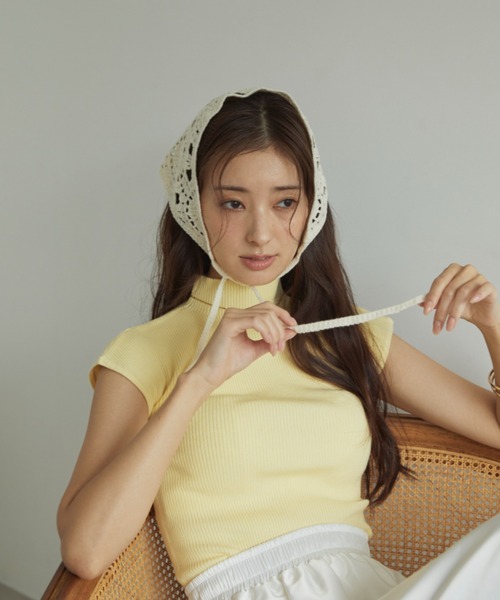 ACYM（アシーム） tシャツ フレンチスリーブマシュマロニット