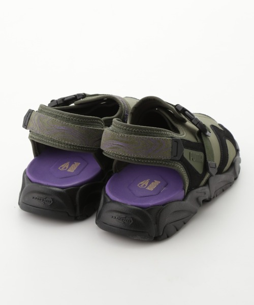 「PUMA」 フラットサンダル 24cm グリーン レディース_画像4