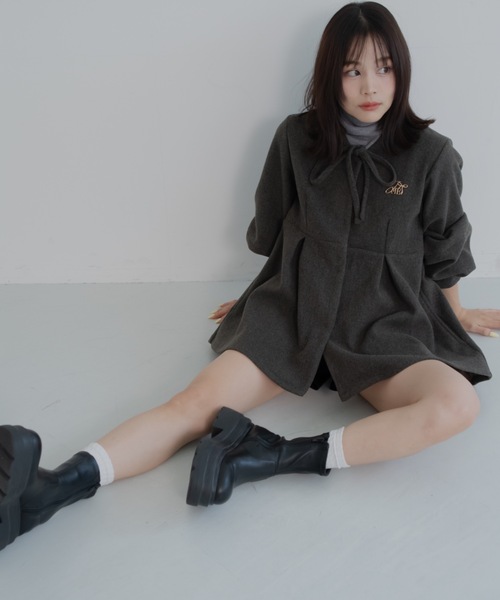 JUMELLE（ジュメロ） コート アウター メルトンペプラムトップ