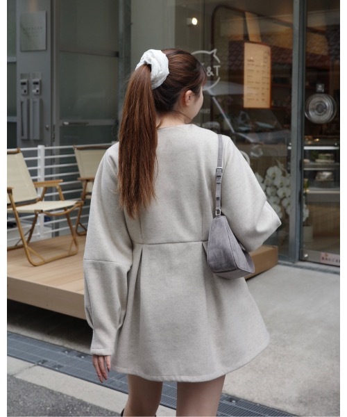 jumelle（ジュメロ） コート アウター メルトンペプラムトップ