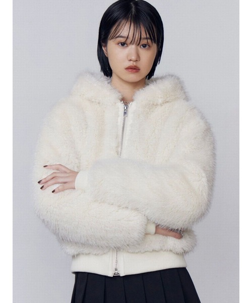 EMODA（エモダ） ブルゾン アウター フードフェイクファーブルゾン