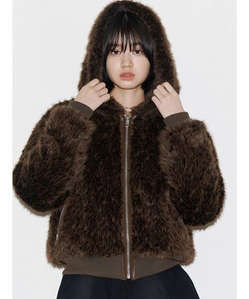 EMODA（エモダ） ブルゾン アウター フードフェイクファーブルゾン