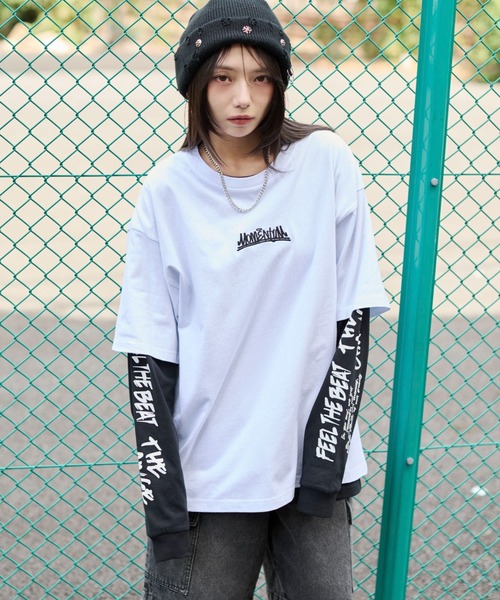 WEGO（ウィゴー） tシャツ WEGO/アクセ付きアンサンブルグラフィック