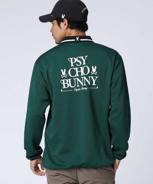 はねたか　Psycho Bunny ブルー、濃紺、グリーンポロシャツ Psycho Bunny（サイコバニー） ポロシャツ 「GOLF」モダングラフィック