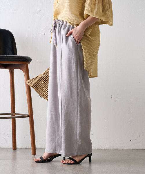 「Jena espace merveilleux」 イージーパンツ 1 ベージュ レディース_画像8