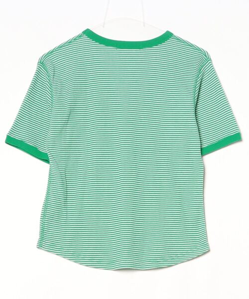 「Rodeo Crowns」 ボーダー柄半袖カットソー FREE グリーン レディース_画像2