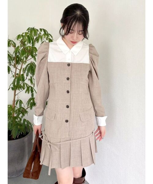 dazzlin（ダズリン） ワンピース スソプリーツジャケットミニ