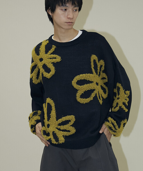 PUBLUX（パブリュクス） セーター ニット ブークレフラワー柄プル