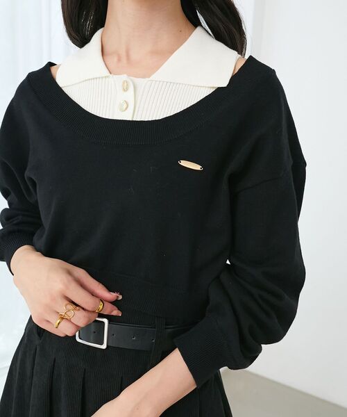 MAJESTIC LEGON（マジェスティックレゴン） ニット セーター 襟付