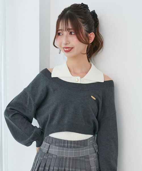 MAJESTIC LEGON（マジェスティックレゴン） ニット セーター 襟付