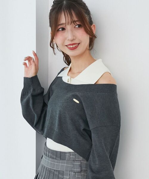 MAJESTIC LEGON(マジェスティックレゴン) ニット セーター 襟付 MAJESTIC LEGON(マジェスティックレゴン) ニット セーター 襟付