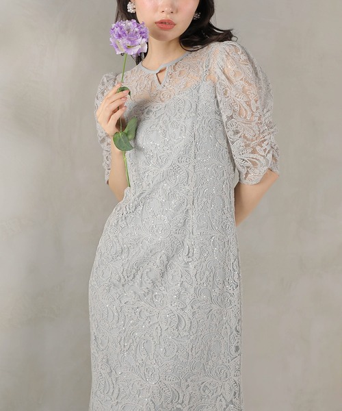 Kana ドレス 総レース スパンコール マーメイド ワンピース ドレス