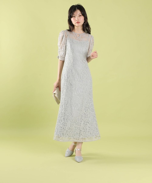 Kana ドレス 総レース スパンコール マーメイド ワンピース ドレス