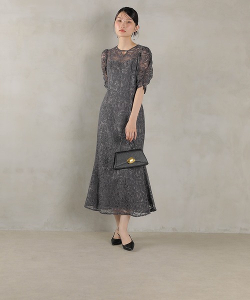 Kana ドレス 総レース スパンコール マーメイド ワンピース ドレス