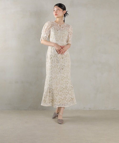 Kana ドレス 総レース スパンコール マーメイド ワンピース ドレス