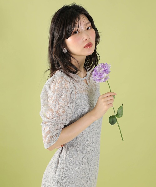 Kana ドレス 総レース スパンコール マーメイド ワンピース ドレス