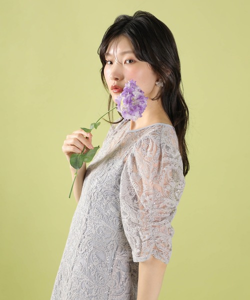 Kana ドレス 総レース スパンコール マーメイド ワンピース ドレス