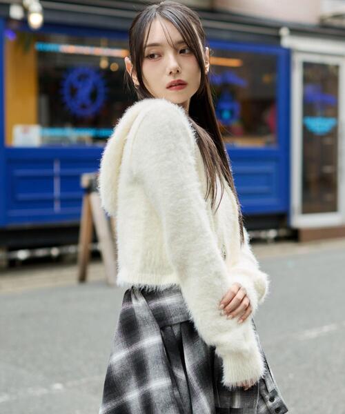 WEGO（ウィゴー） ニット セーター WEGO/シャギーニットジップパーカー