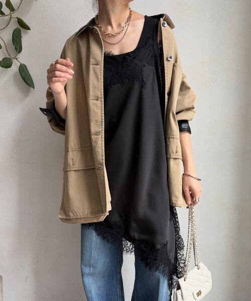 DouDou（ドゥドゥ） キャミソール アシメレースキャミ : ZOZOTOWN