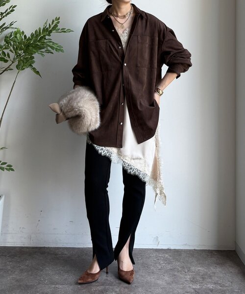 DouDou（ドゥドゥ） キャミソール アシメレースキャミ : ZOZOTOWN