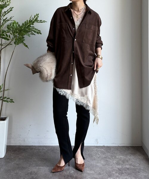 DouDou（ドゥドゥ） キャミソール アシメレースキャミ : ZOZOTOWN