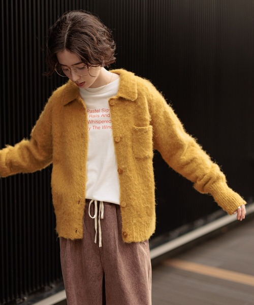 George's カーディガン シャギーエリツキカーティガン レディース