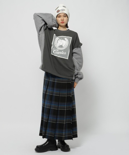 那須ファームヴィレッジ　niko and…　ニコアンド　ニット　紗栄子 セール】【NASU FARM VILLAGE】ジャガードZIPニットプルオーバー