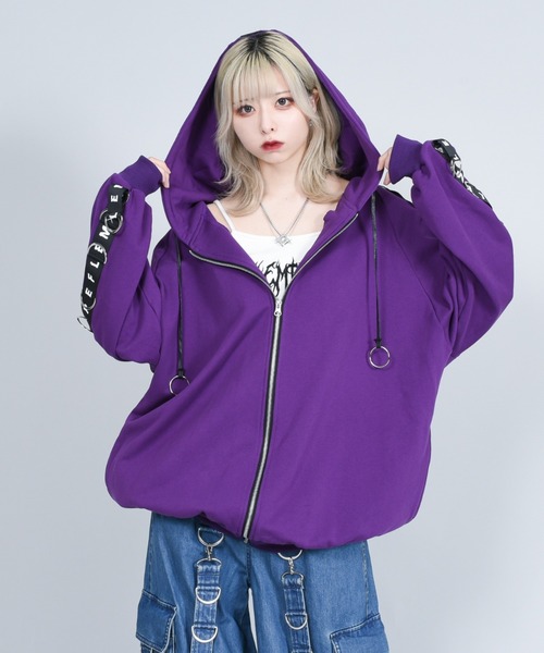 REFLEM（レフレム） ジップアップパーカー FREE パープル レディース