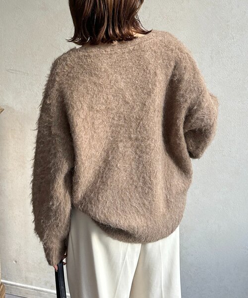 Thevon（ゼヴォン） ニット セーター アルパカ混Vネックゆるニット