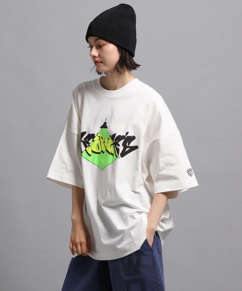 「GEORGE'S」 半袖Tシャツ MEDIUM ホワイト×イエロー メンズ_画像5