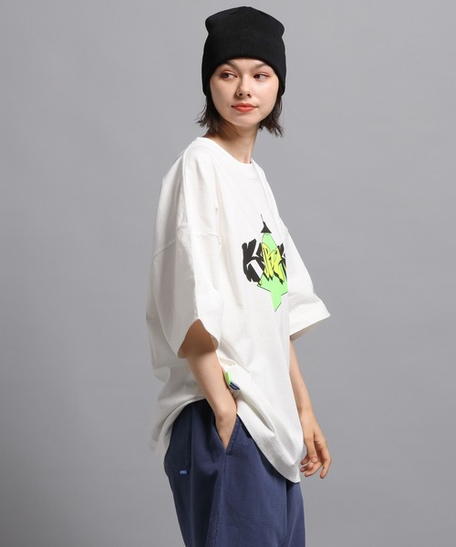 「GEORGE'S」 半袖Tシャツ MEDIUM ホワイト×イエロー メンズ_画像6