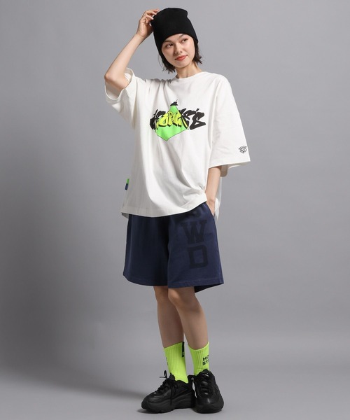 「GEORGE'S」 半袖Tシャツ MEDIUM ホワイト×イエロー メンズ_画像9