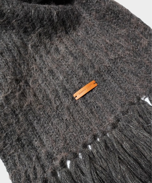 CAMPHOR WOOD マフラー MOHAIR/ALPACA FRINGE LONG MUFFLER / モヘア