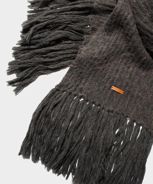CAMPHOR WOOD マフラー MOHAIR/ALPACA FRINGE LONG MUFFLER / モヘア