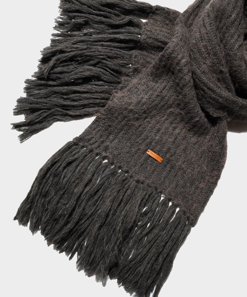 CAMPHOR WOOD マフラー MOHAIR/ALPACA FRINGE LONG MUFFLER / モヘア