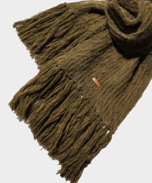 CAMPHOR WOOD マフラー MOHAIR/ALPACA FRINGE LONG MUFFLER / モヘア