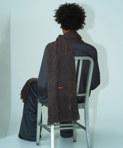 CAMPHOR WOOD マフラー MOHAIR/ALPACA FRINGE LONG MUFFLER / モヘア