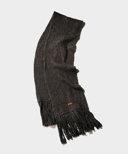 CAMPHOR WOOD マフラー MOHAIR/ALPACA FRINGE LONG MUFFLER / モヘア