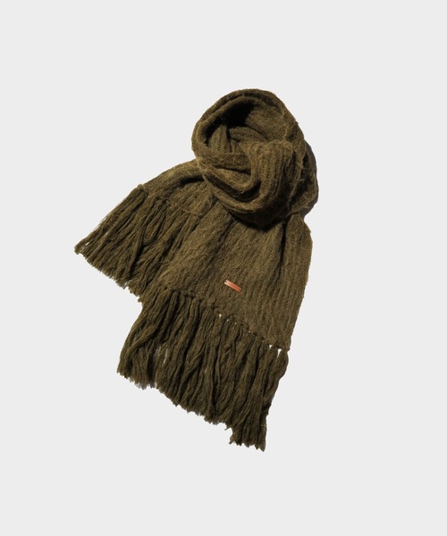 CAMPHOR WOOD マフラー MOHAIR/ALPACA FRINGE LONG MUFFLER / モヘア